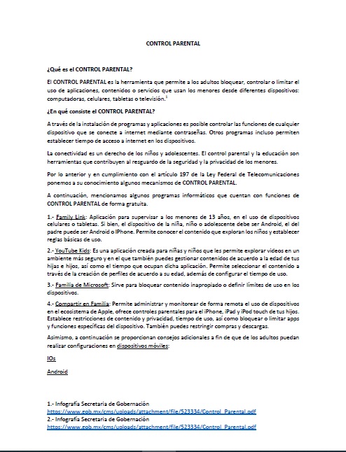 MUCHOS MEGAS AUT PRORRGA CONTROL PARENTAL - 18 agosto 2023